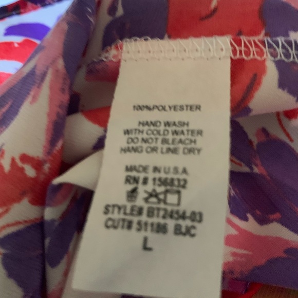 Bibi Kameron Ribbon One Shoulder Top Size Large - Picture 9 of 10